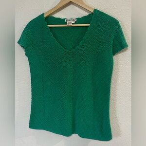 WinterSilks Teal Knit Top